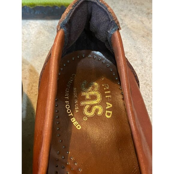 New SAS Weave 7.5 Brown Chesnut Loafers Women's Slip-On Shoe - Picture 7 of 9